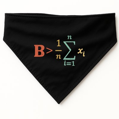 Be Greater Than Average Funny Math Teacher Nerd USA-Made Doggie Bandana