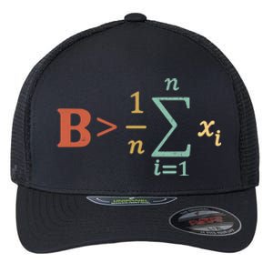 Be Greater Than Average Funny Math Teacher Nerd Flexfit Unipanel Trucker Cap