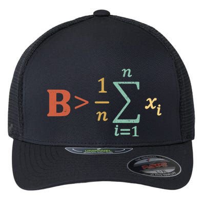 Be Greater Than Average Funny Math Teacher Nerd Flexfit Unipanel Trucker Cap