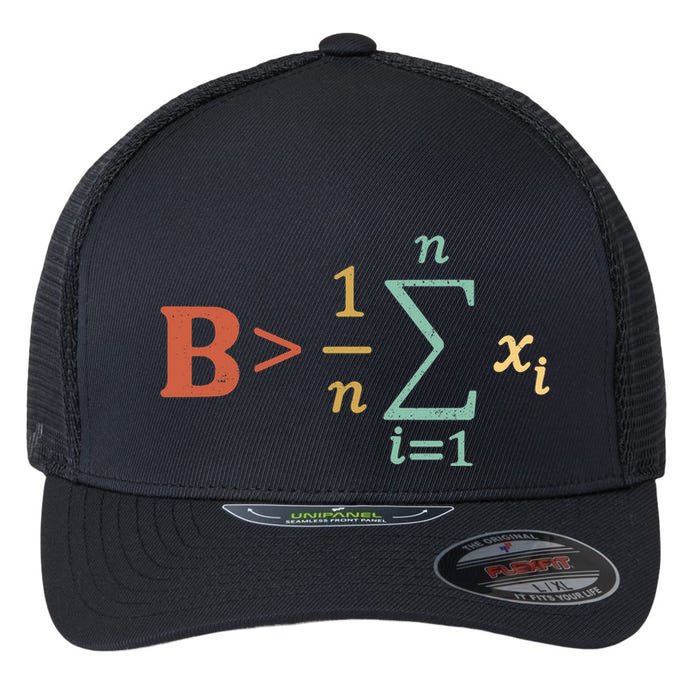 Be Greater Than Average Funny Math Teacher Nerd Flexfit Unipanel Trucker Cap