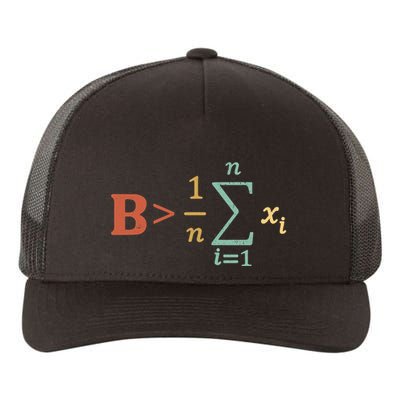 Be Greater Than Average Funny Math Teacher Nerd Yupoong Adult 5-Panel Trucker Hat