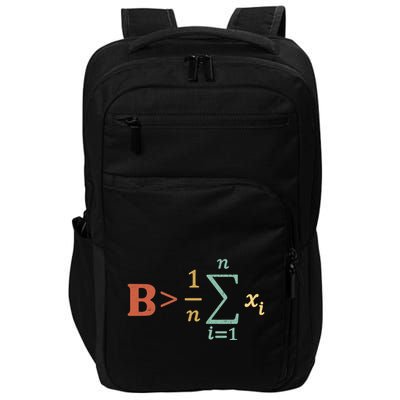 Be Greater Than Average Funny Math Teacher Nerd Impact Tech Backpack