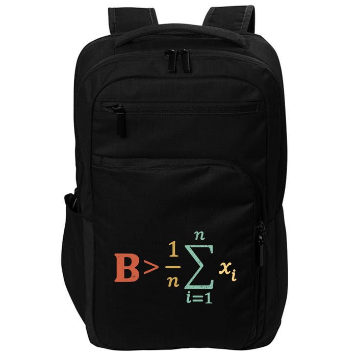 Be Greater Than Average Funny Math Teacher Nerd Impact Tech Backpack