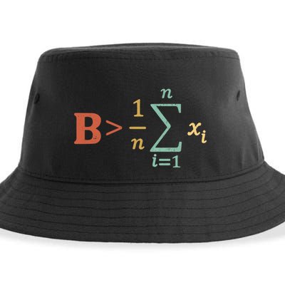 Be Greater Than Average Funny Math Teacher Nerd Sustainable Bucket Hat