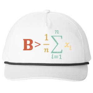 Be Greater Than Average Funny Math Teacher Nerd Snapback Five-Panel Rope Hat