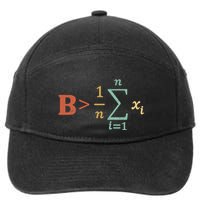 Be Greater Than Average Funny Math Teacher Nerd 7-Panel Snapback Hat