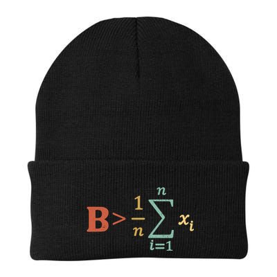 Be Greater Than Average Funny Math Teacher Nerd Beanie
