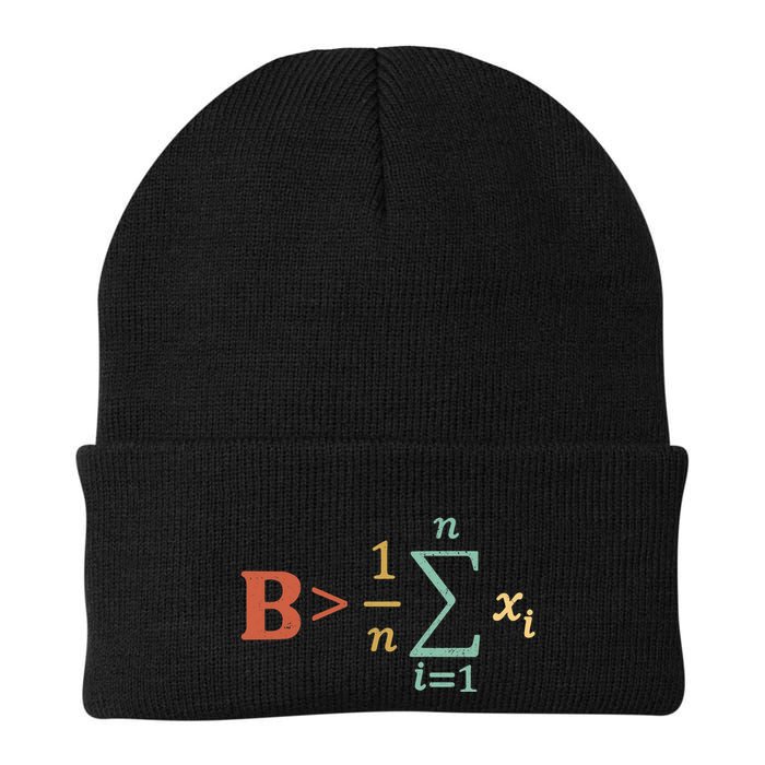 Be Greater Than Average Funny Math Teacher Nerd Beanie