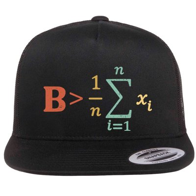 Be Greater Than Average Funny Math Teacher Nerd Flatbill Hat