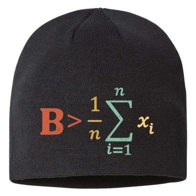 Be Greater Than Average Funny Math Teacher Nerd Sustainable Beanie