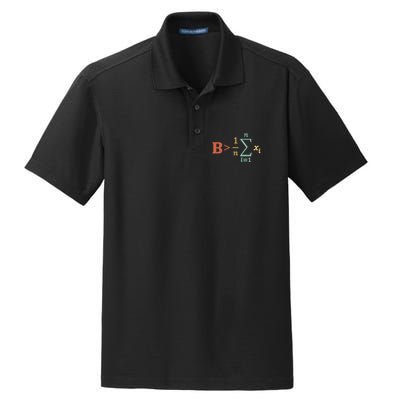 Be Greater Than Average Funny Math Teacher Nerd Dry Zone Grid Polo