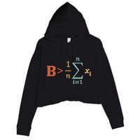 Be Greater Than Average Funny Math Teacher Nerd Crop Fleece Hoodie