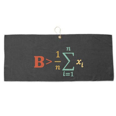 Be Greater Than Average Funny Math Teacher Nerd Large Microfiber Waffle Golf Towel