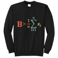 Be Greater Than Average Funny Math Teacher Nerd Tall Sweatshirt