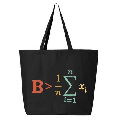 Be Greater Than Average Funny Math Teacher Nerd 25L Jumbo Tote