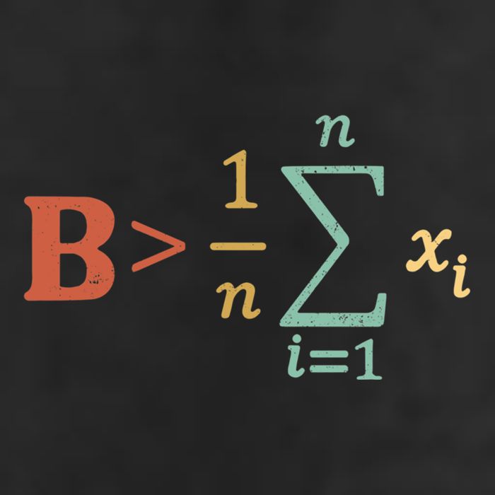 Be Greater Than Average Funny Math Teacher Nerd 25L Jumbo Tote
