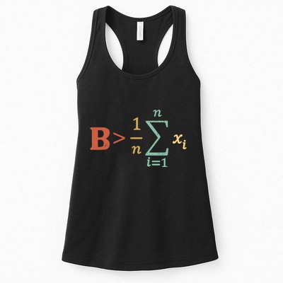 Be Greater Than Average Funny Math Teacher Nerd Womens Tank Top