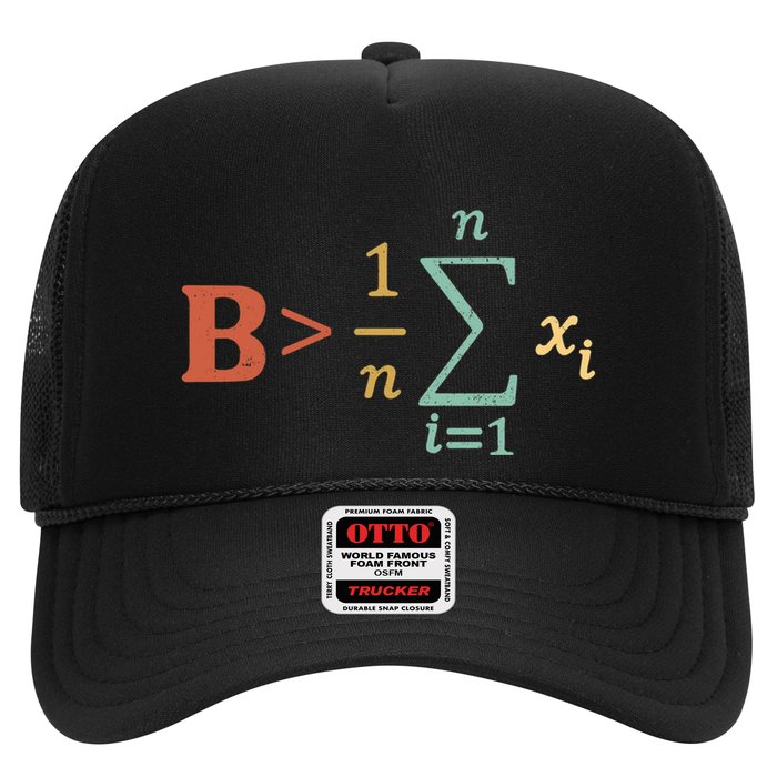 Be Greater Than Average Funny Math Teacher Nerd Trucker Hat