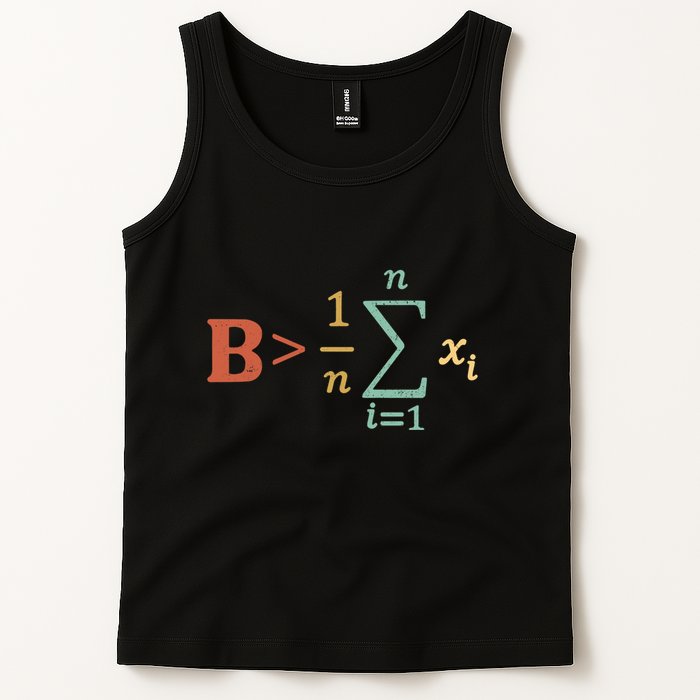 Be Greater Than Average Funny Math Teacher Nerd Tank Top