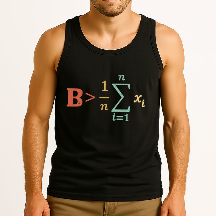 Be Greater Than Average Funny Math Teacher Nerd Tank Top