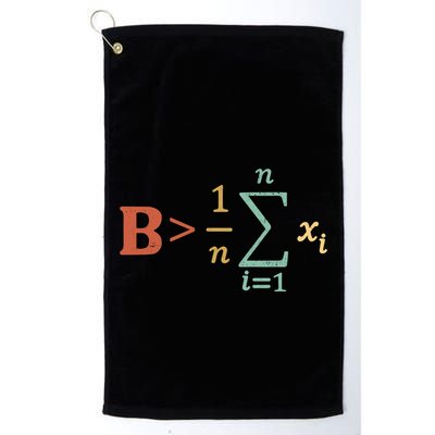 Be Greater Than Average Funny Math Teacher Nerd Golf Towel