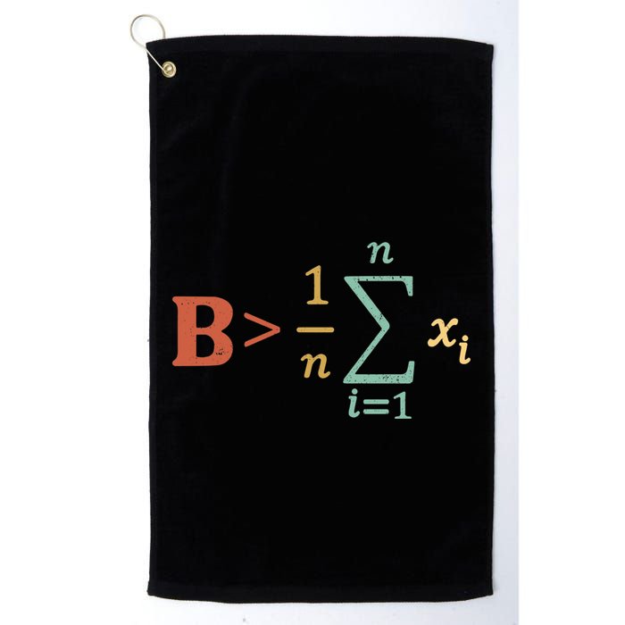 Be Greater Than Average Funny Math Teacher Nerd Golf Towel