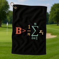 Be Greater Than Average Funny Math Teacher Nerd Golf Towel