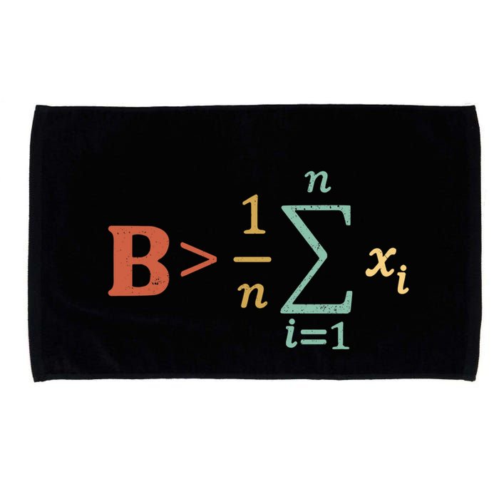 Be Greater Than Average Funny Math Teacher Nerd Microfiber Hand Towel