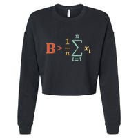 Be Greater Than Average Funny Math Teacher Nerd Cropped Pullover Crew