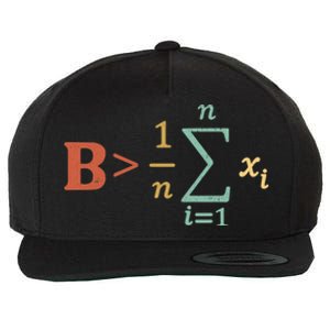 Be Greater Than Average Funny Math Teacher Nerd Wool Snapback Cap