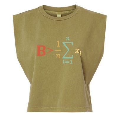 Be Greater Than Average Funny Math Teacher Nerd Garment-Dyed Women's Muscle Tee