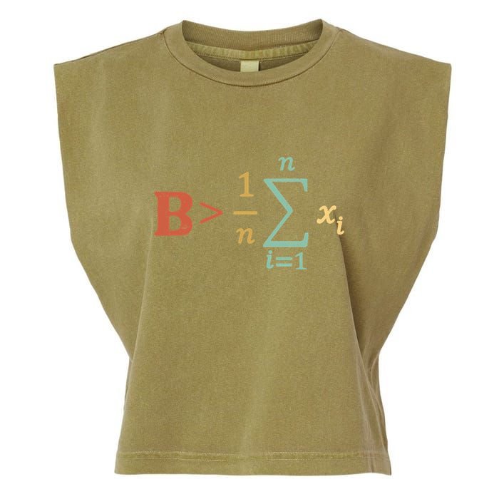 Be Greater Than Average Funny Math Teacher Nerd Garment-Dyed Women's Muscle Tee
