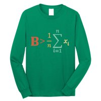 Be Greater Than Average Funny Math Teacher Nerd Long Sleeve Shirt