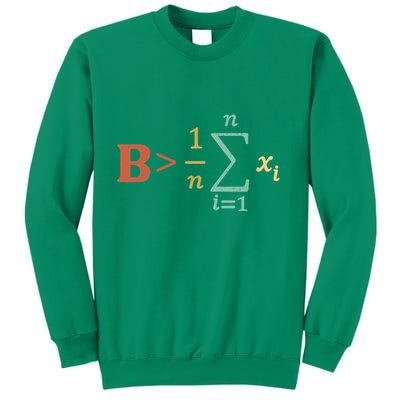 Be Greater Than Average Funny Math Teacher Nerd Sweatshirt