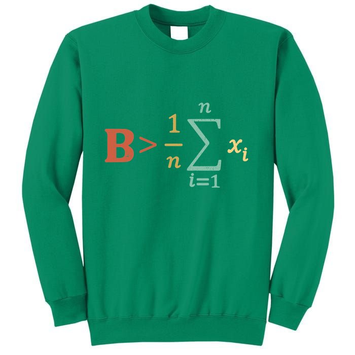 Be Greater Than Average Funny Math Teacher Nerd Sweatshirt