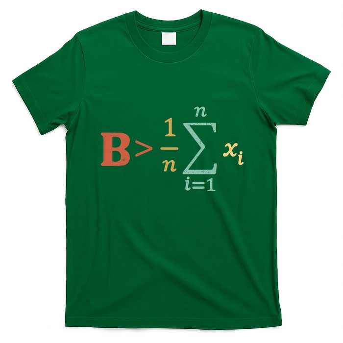 Be Greater Than Average Funny Math Teacher Nerd T-Shirt