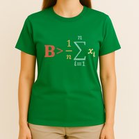 Be Greater Than Average Funny Math Teacher Nerd T-Shirt