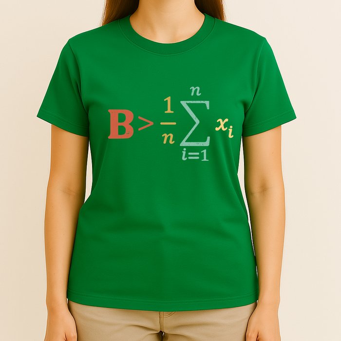 Be Greater Than Average Funny Math Teacher Nerd T-Shirt