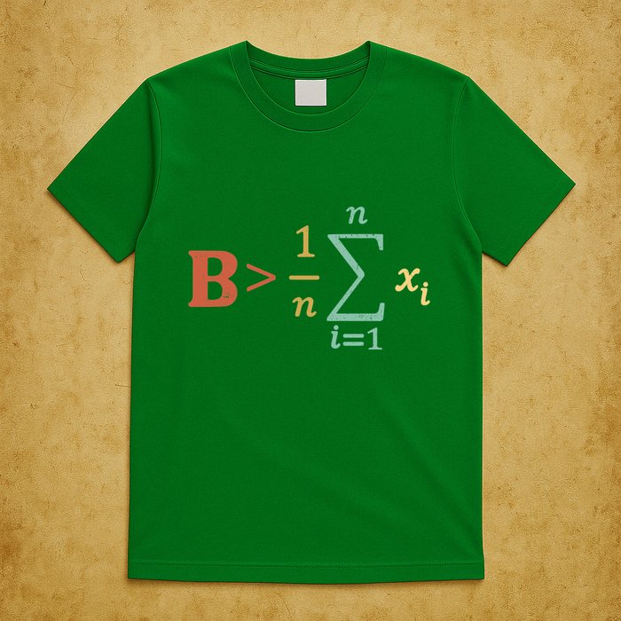 Be Greater Than Average Funny Math Teacher Nerd T-Shirt