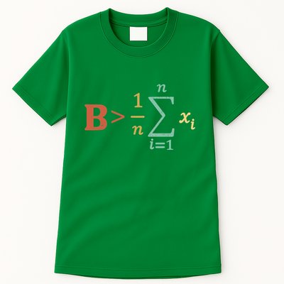 Be Greater Than Average Funny Math Teacher Nerd Tall T-Shirt