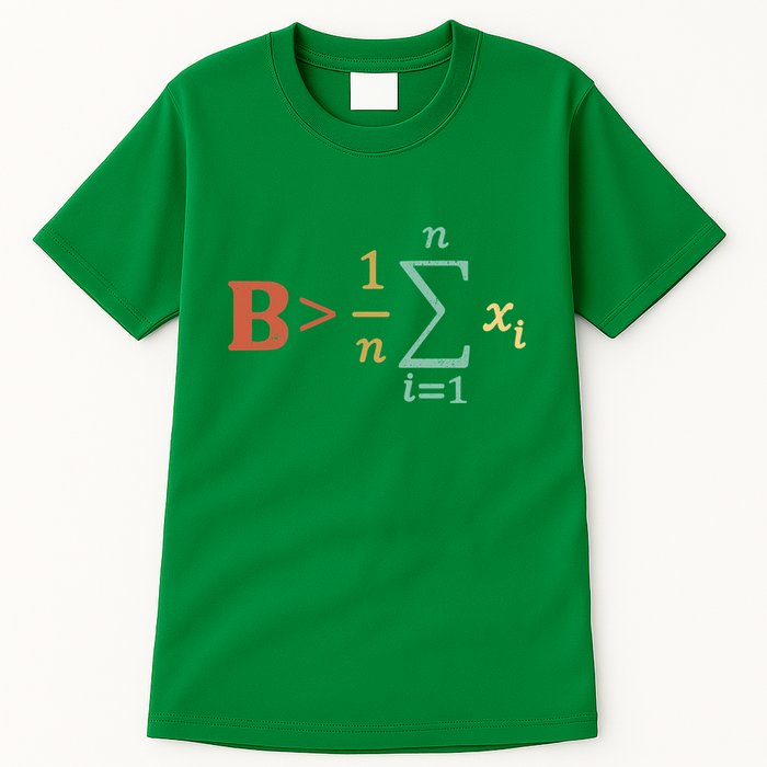 Be Greater Than Average Funny Math Teacher Nerd Tall T-Shirt