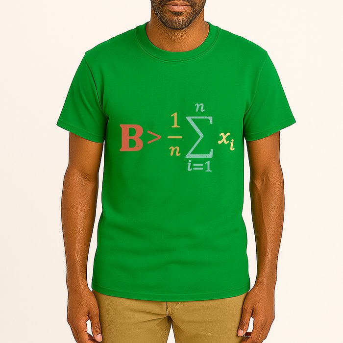 Be Greater Than Average Funny Math Teacher Nerd Tall T-Shirt