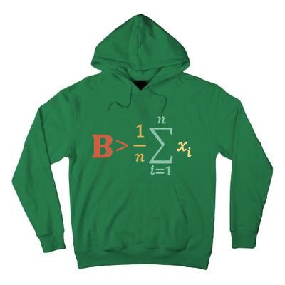 Be Greater Than Average Funny Math Teacher Nerd Tall Hoodie