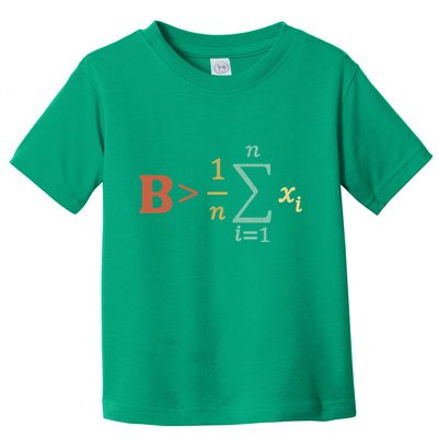 Be Greater Than Average Funny Math Teacher Nerd Toddler T-Shirt