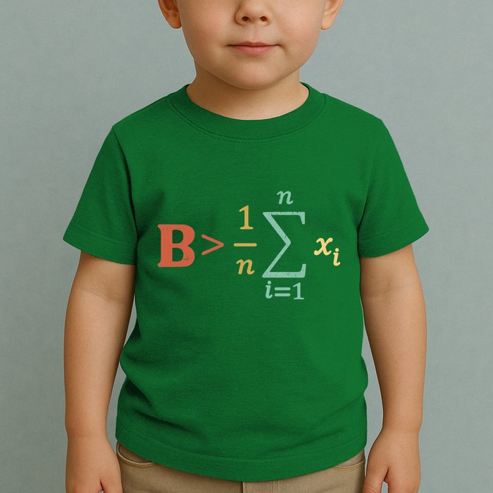Be Greater Than Average Funny Math Teacher Nerd Toddler T-Shirt