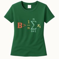 Be Greater Than Average Funny Math Teacher Nerd Womens T-Shirt