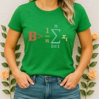 Be Greater Than Average Funny Math Teacher Nerd Womens T-Shirt