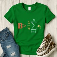 Be Greater Than Average Funny Math Teacher Nerd Womens T-Shirt