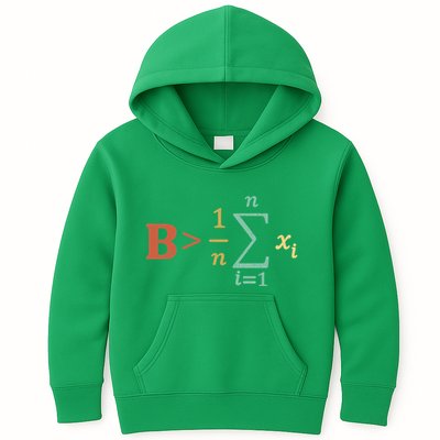 Be Greater Than Average Funny Math Teacher Nerd Kids Hoodie