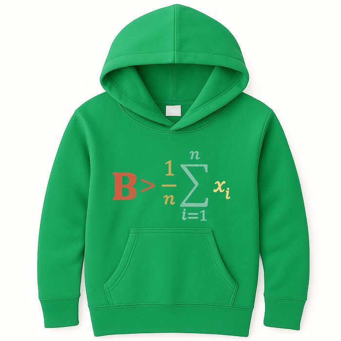 Be Greater Than Average Funny Math Teacher Nerd Kids Hoodie